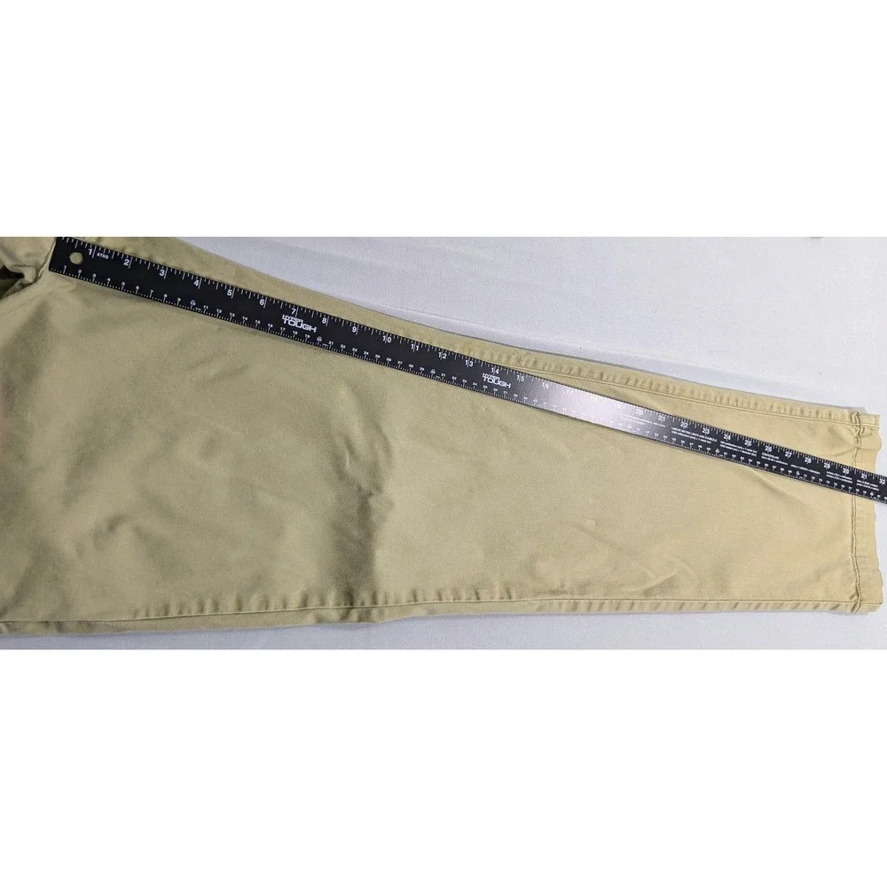 Lee X-Treme Comfort Khaki Chino Pants Mens 34x32 Straight Leg Tan Stretch Cotton